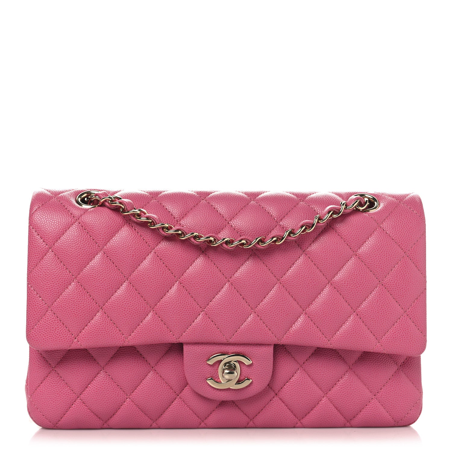 Chanel Caviar Quilted Medium Double Flap Pink 1 of 11