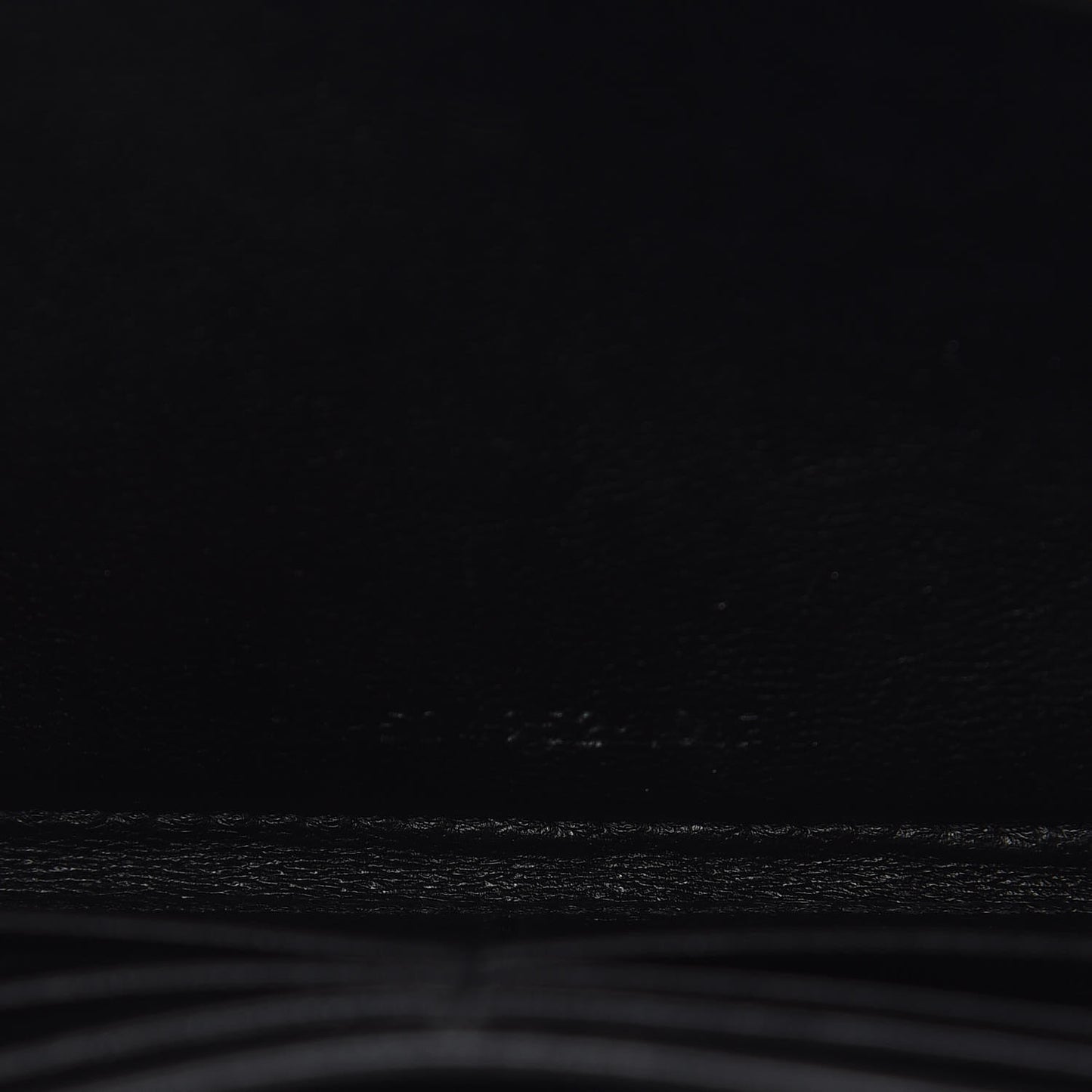 Calfskin Matelasse Chevron Monogram Zip Around Wallet Black