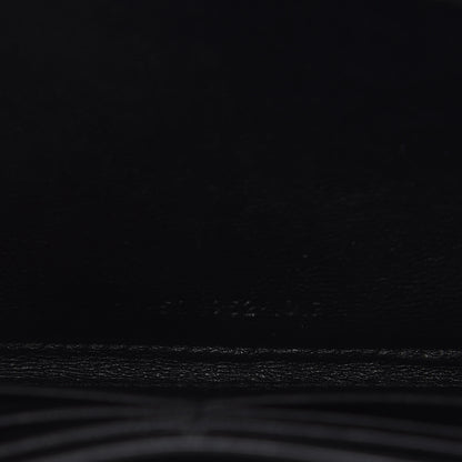 Saint Laurent Calfskin Matelasse Chevron Monogram Zip Around Wallet Black 7 of 8