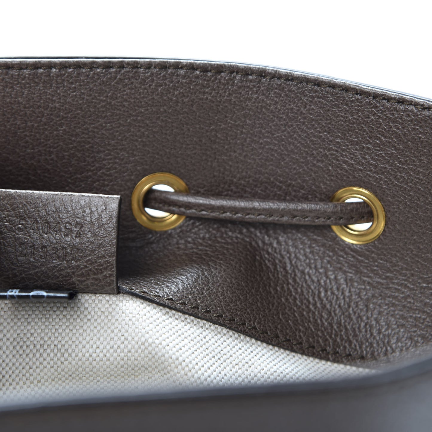 GG Supreme Monogram Web Ophidia Bucket Bag Brown