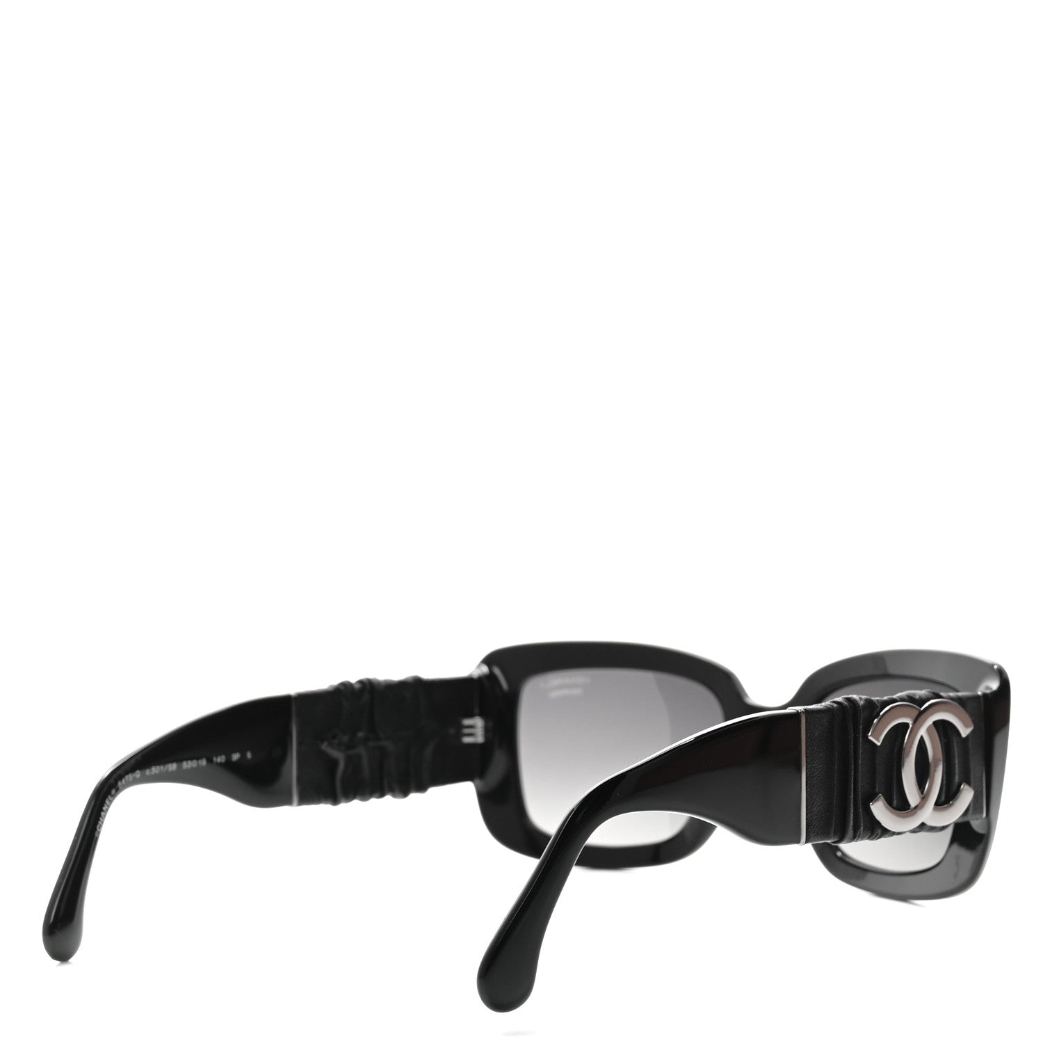 Chanel Acetate Calfskin Polarized Square Sunglasses 5473-Q Black 4 of 7