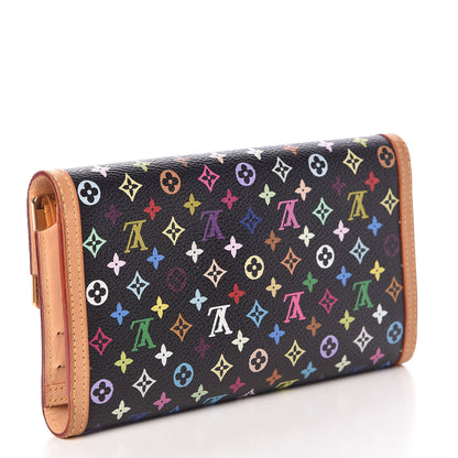 Louis Vuitton Monogram Multicolor Porte Tresor International Wallet Black 3 of 13