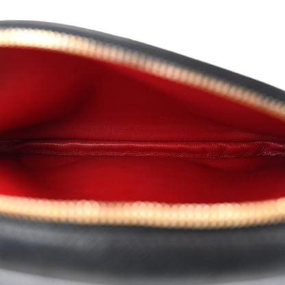 Prada Saffiano Lux Heart & Flower Odette Crossbody Black Red 5 of 10