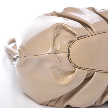 Alexander McQueen Patent Elvie Satchel Beige 8 of 10
