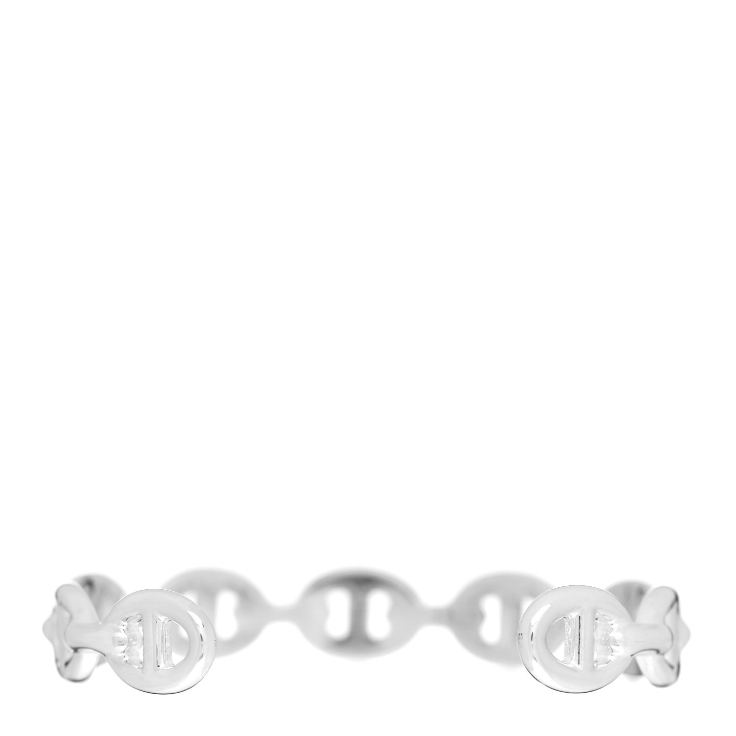 Sterling Silver MM Chaine d'Ancre Enchainee Cuff Bracelet SH