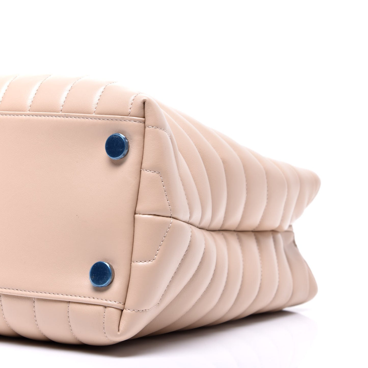 Calfskin Y Quilted Monogram Large Loulou Shopper Nude Powder
