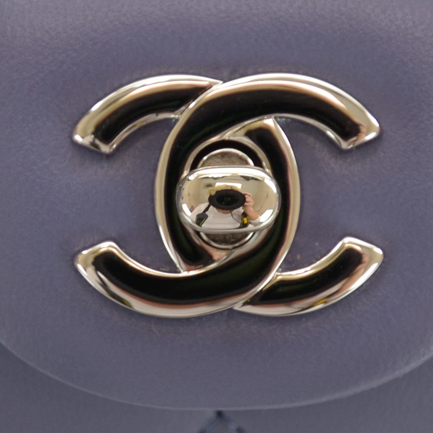 Chanel Lambskin Quilted Clutch Bag Lavender 12C 5 of 9