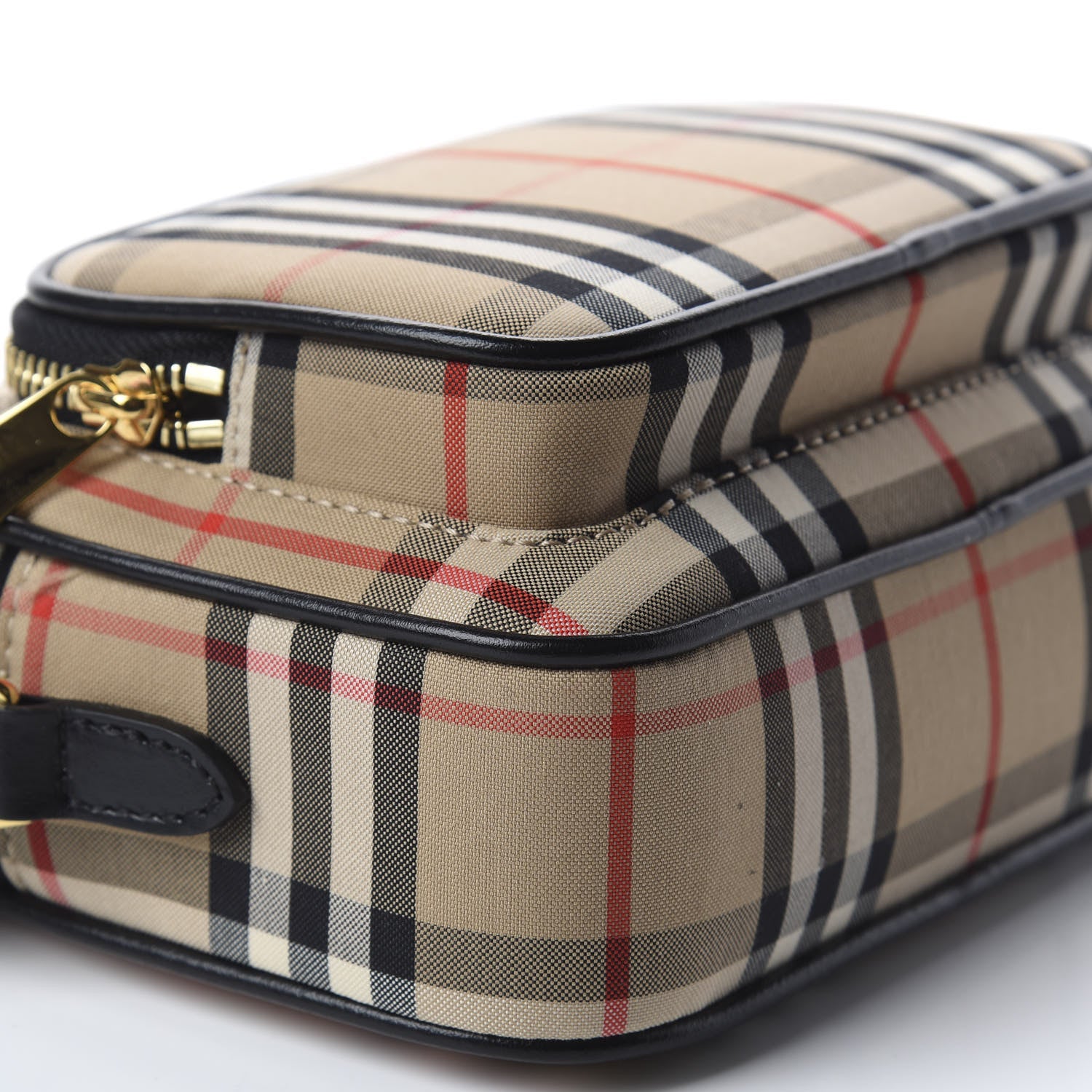 Burberry Calfskin Vintage Check Camera Bag Archive Beige 5 of 9