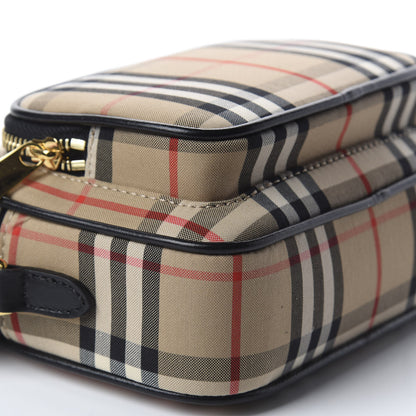 Burberry Calfskin Vintage Check Camera Bag Archive Beige 5 of 9