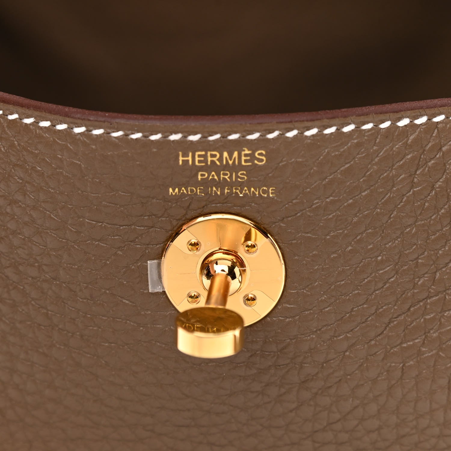 Hermes Taurillon Clemence Mini Lindy 20 Etoupe 6 of 13