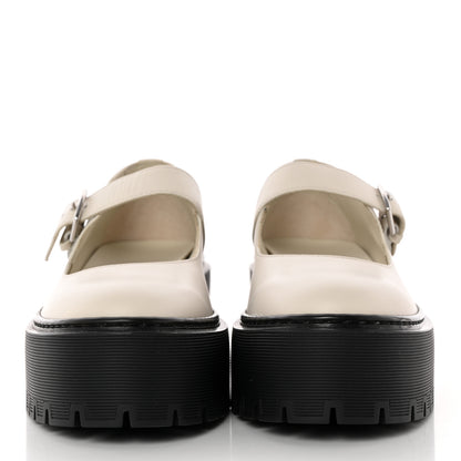 Hermes Calfskin Hoxton Oxford 36.5 Beige Glaise 2 of 9