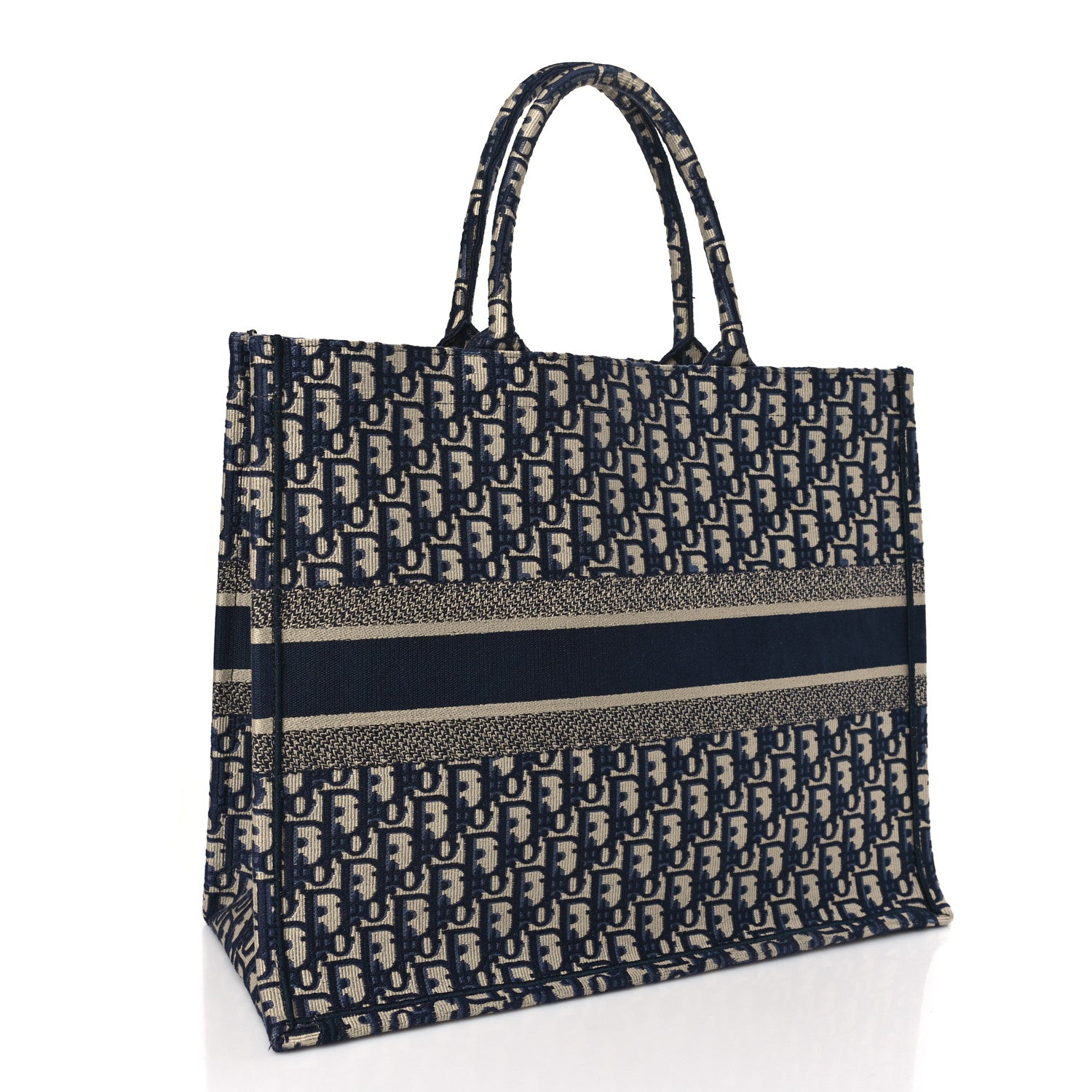 Christian Dior Oblique Large Book Tote Blue Multicolor 3 of 9