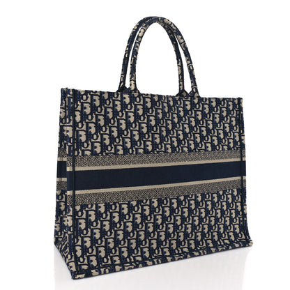 Christian Dior Oblique Large Book Tote Blue Multicolor 3 of 9