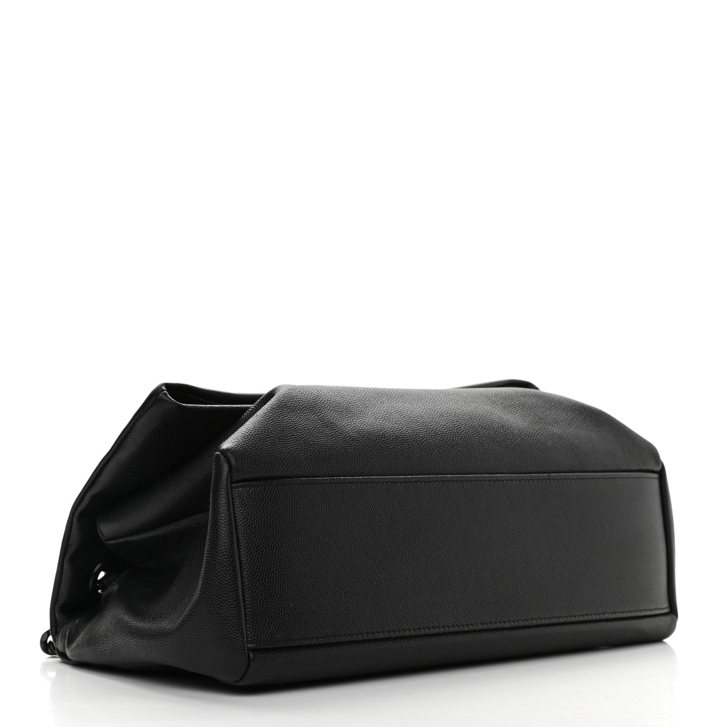 Grain De Poudre Medium West Hollywood Monogram Fold-Over Black
