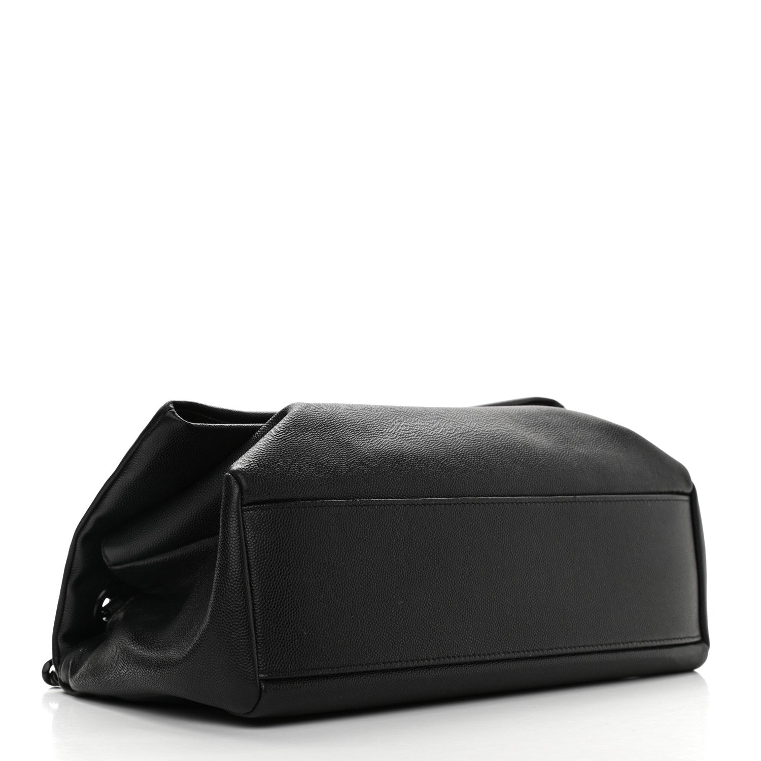 Saint Laurent Grain De Poudre Medium West Hollywood Monogram Fold-Over Black 4 of 13