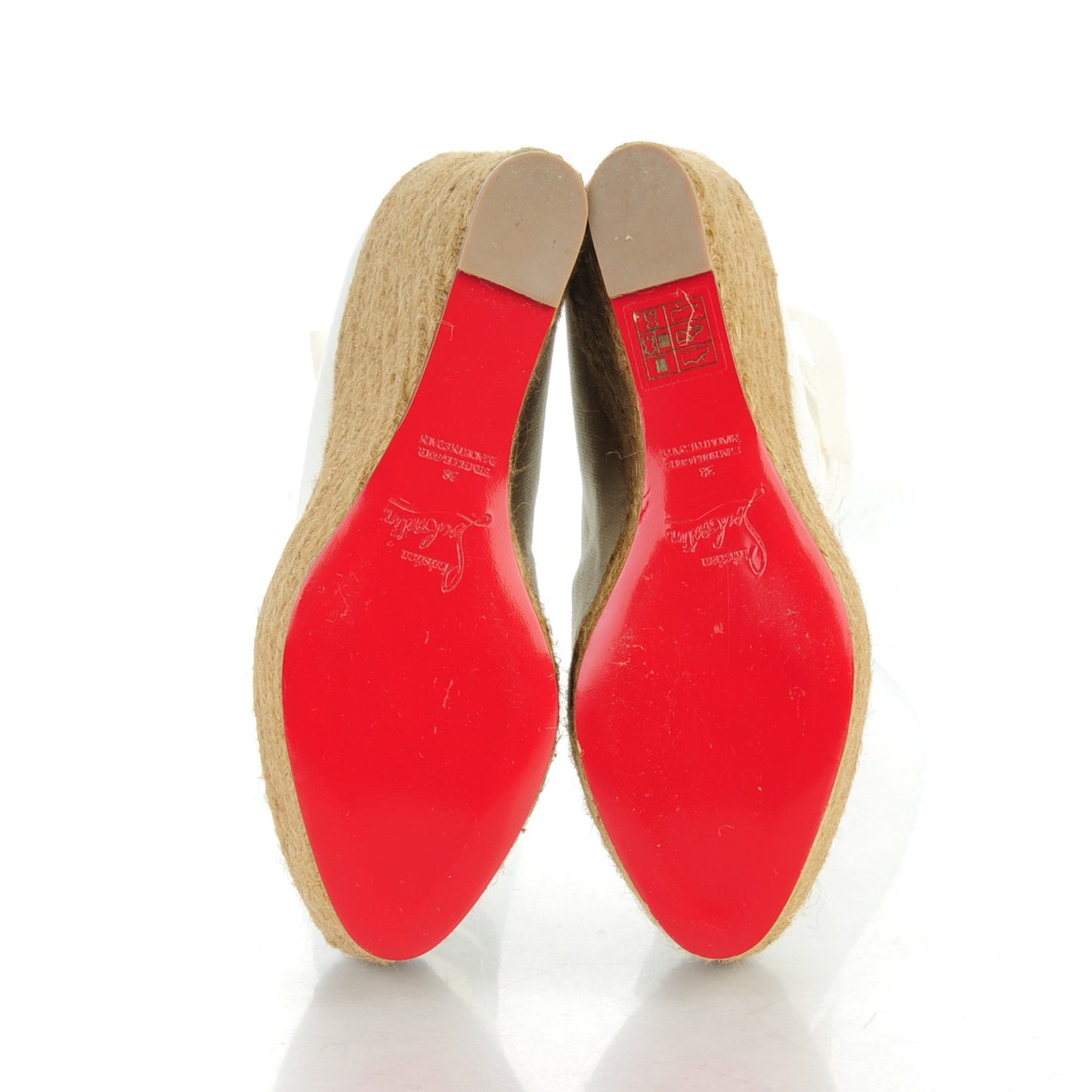 Canvas Formentera Platform 130 Espadrille Wedges 38 White