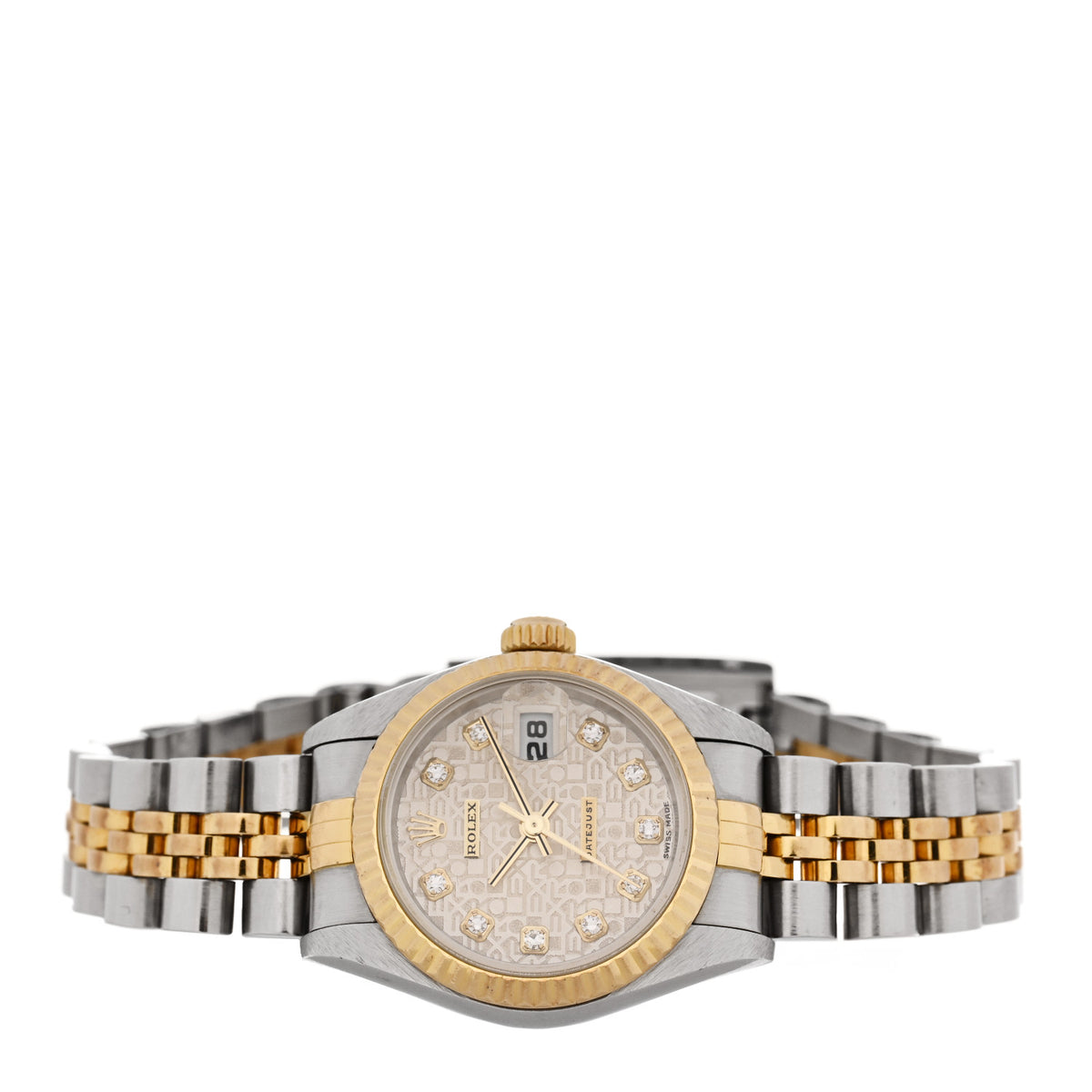 Rolex Stainless Steel 18K Yellow Gold Diamond 26mm Oyster Perpetual Datejust Watch Champagne Jubilee 79173 2 of 5