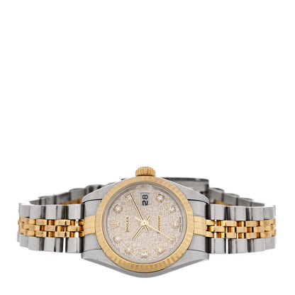 Rolex Stainless Steel 18K Yellow Gold Diamond 26mm Oyster Perpetual Datejust Watch Champagne Jubilee 79173 2 of 5