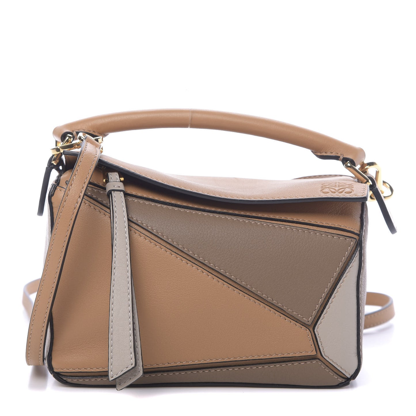 Calfskin Mini Puzzle Bag Warm Desert Mink