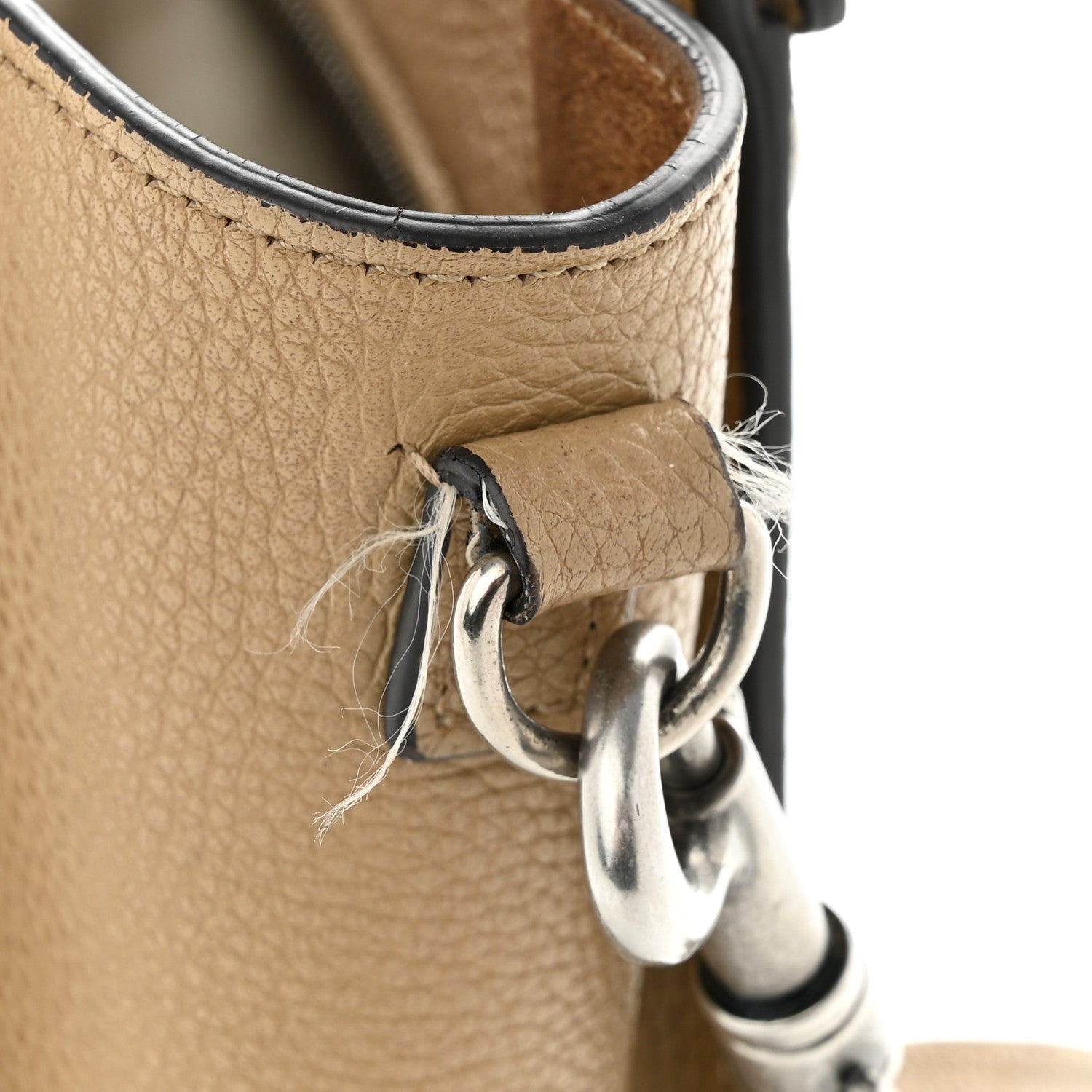 Celine Drummed Calfskin Nano Luggage Dune 13 of 15