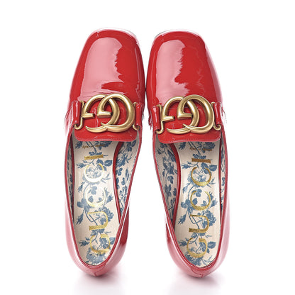 Gucci Vernice GG Victoire 55mm Loafer Pumps 36.5 Hibiscus Red 5 of 11