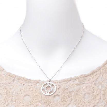 Tiffany 18k White Gold Diamond Atlas Pendant Necklace 2 of 7