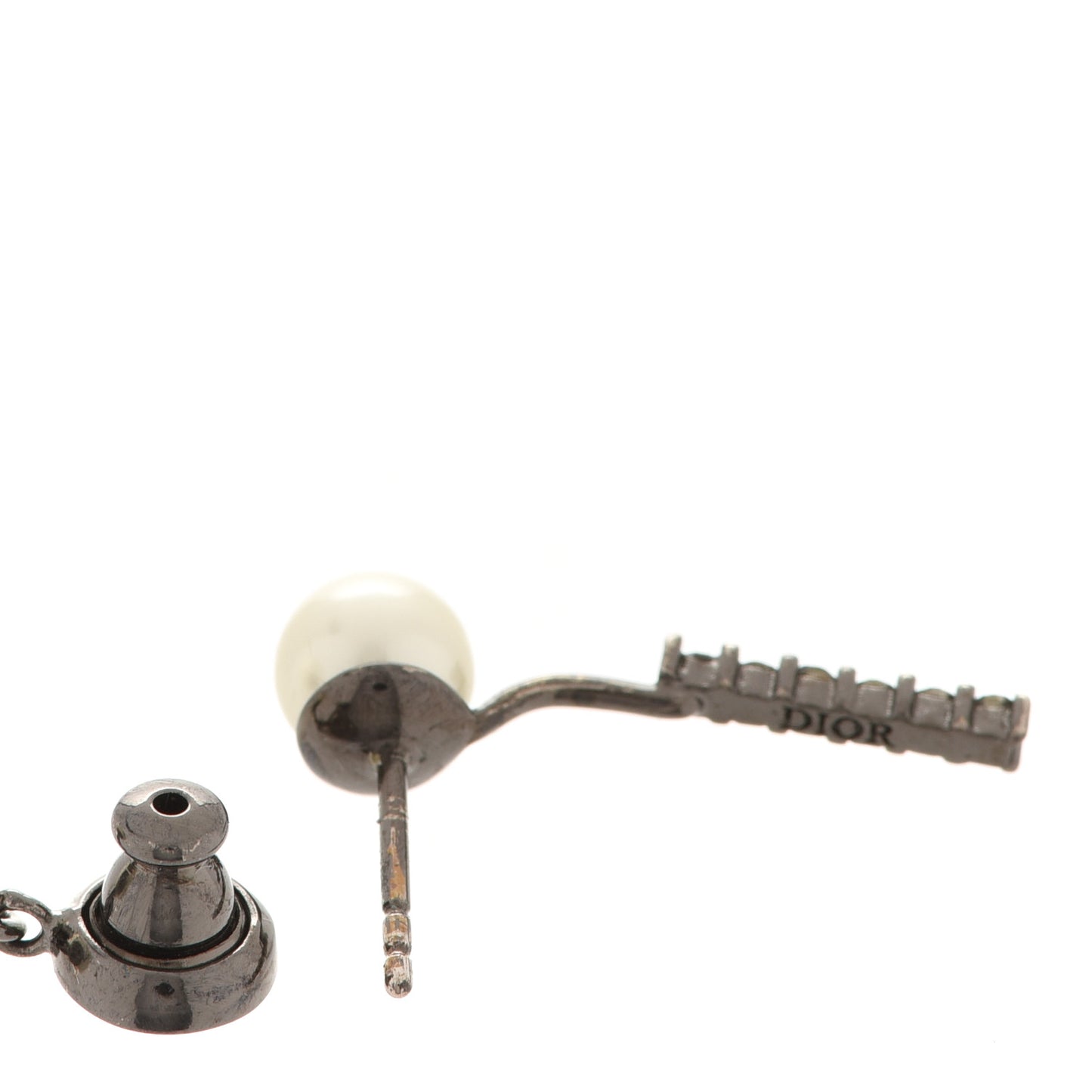 Crystal Pearl My ABCDior I Tribale Earring Black Silver