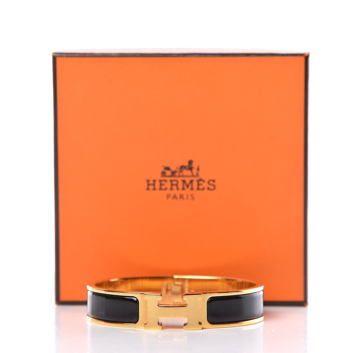 Hermes Enamel Narrow Clic Clac H Bracelet PM Black 6 of 6