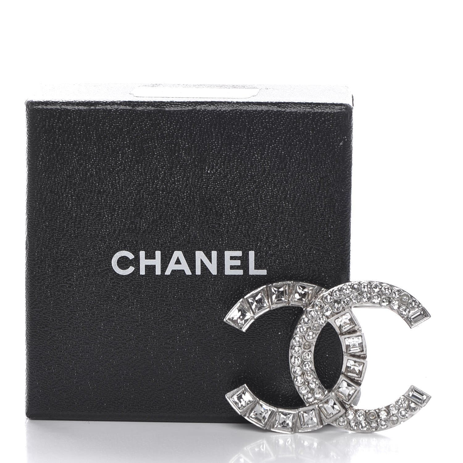 Chanel Crystal CC Brooch Silver 7 of 7