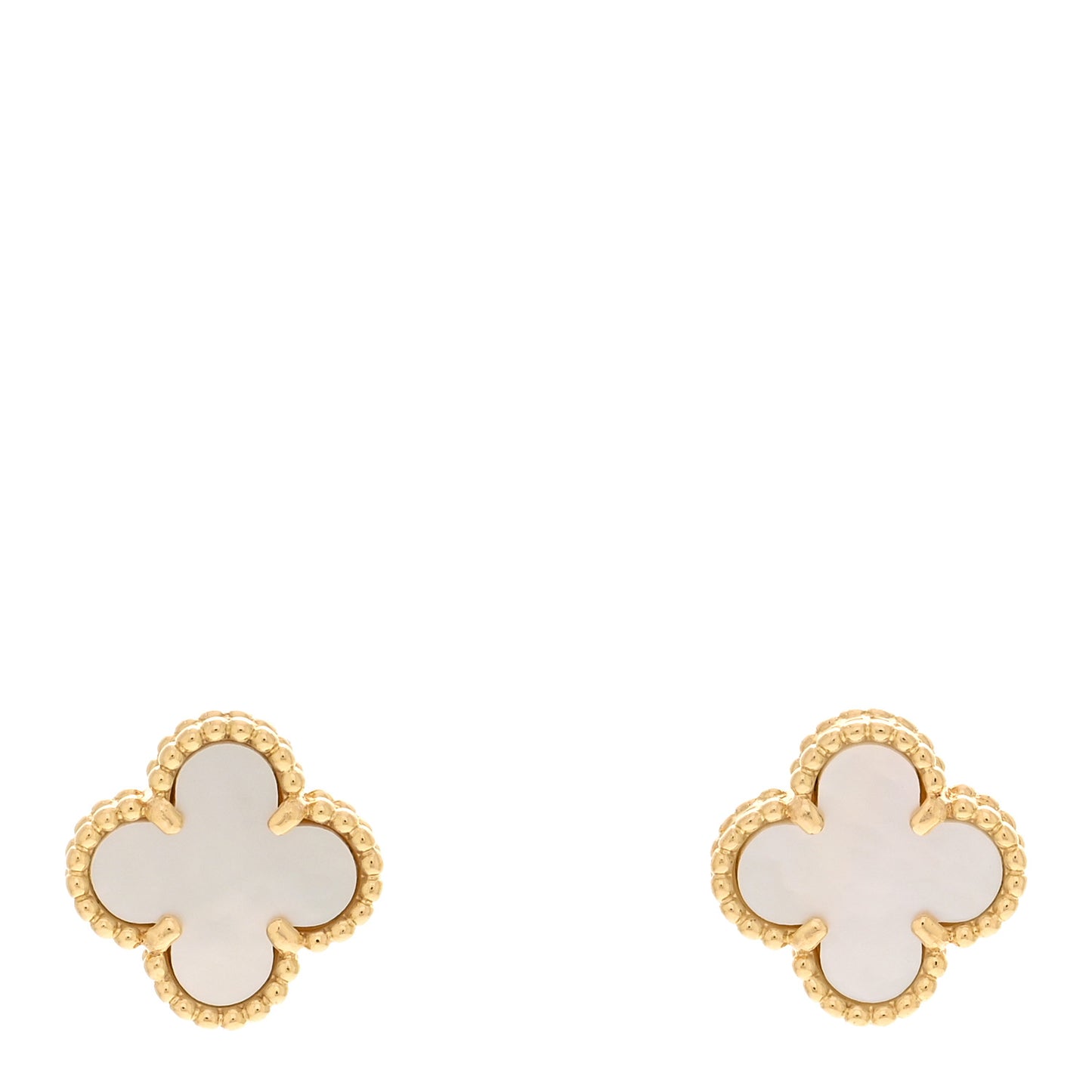 18K Yellow Gold Mother of Pearl Sweet Alhambra Earrings