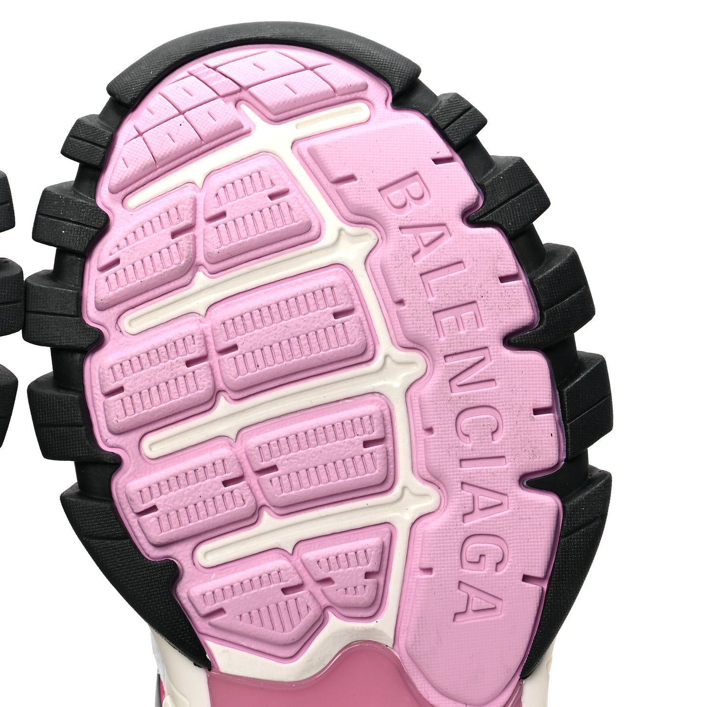 Rubber Mesh Tri-Color Womens Track.2 Open Sneakers 37 Pink Grey White