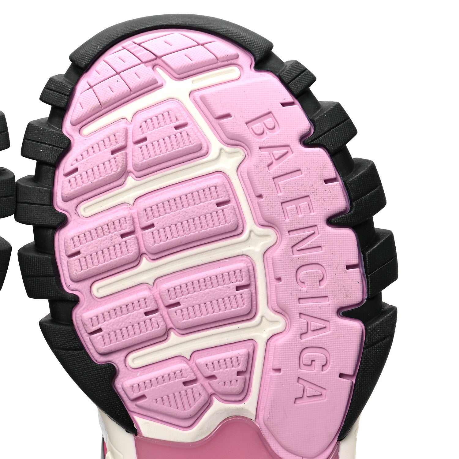 Balenciaga Rubber Mesh Tri-Color Womens Track.2 Open Sneakers 37 Pink Grey White 6 of 7