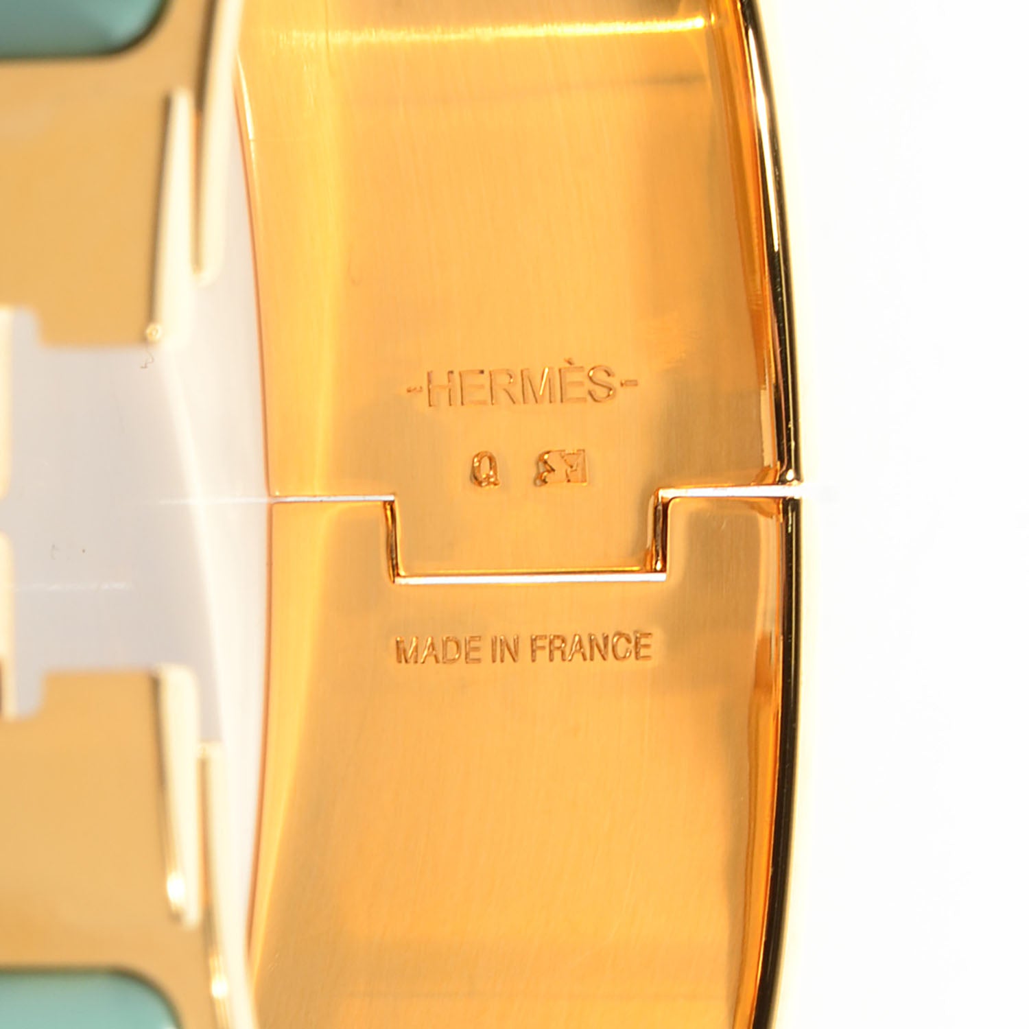 Hermes Enamel Wide Clic Clac H Bracelet PM Lagon 3 of 6