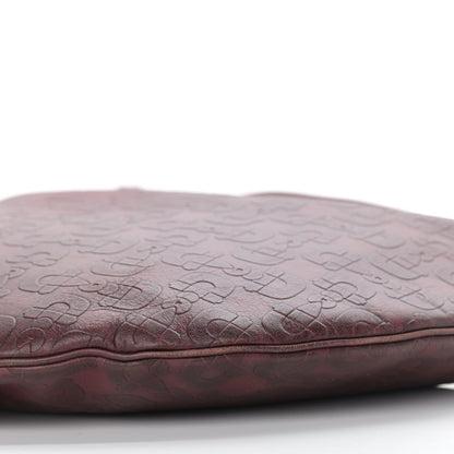 Gucci Calfskin Horsebit Embossed Glam Hobo Burgundy 9 of 14