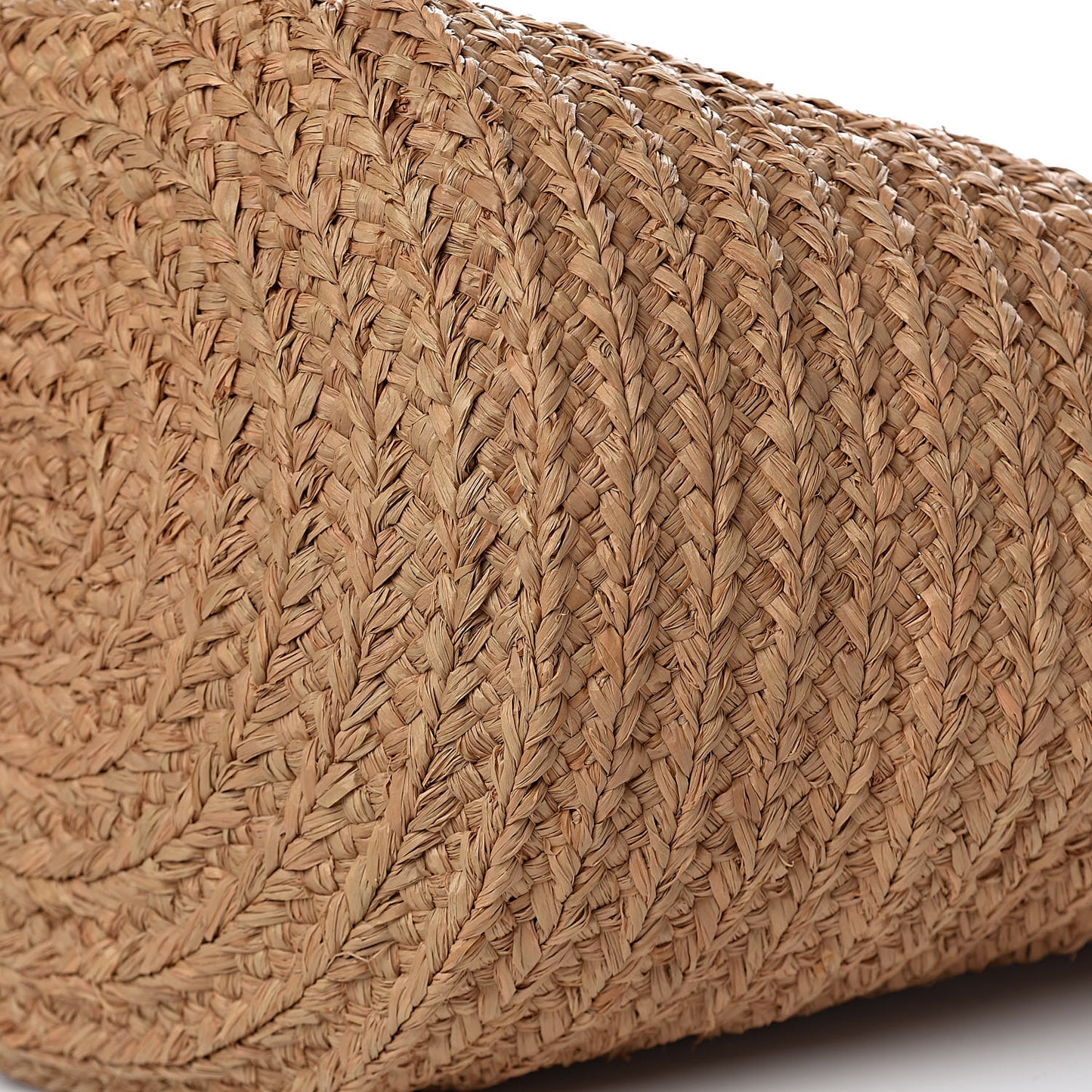 Raffia Calfskin Medium Panier Tote