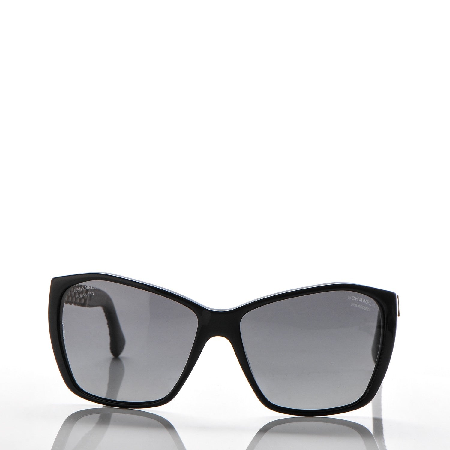 Chanel Lambskin Quilted Reissue Polarized Sunglasses 5327-Q Black 2 of 7