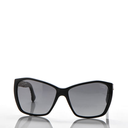 Chanel Lambskin Quilted Reissue Polarized Sunglasses 5327-Q Black 2 of 7