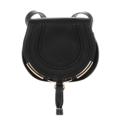 Chloe Calfskin Mini Marcie Metal Bar Trim Crossbody Bag Black 1 of 7