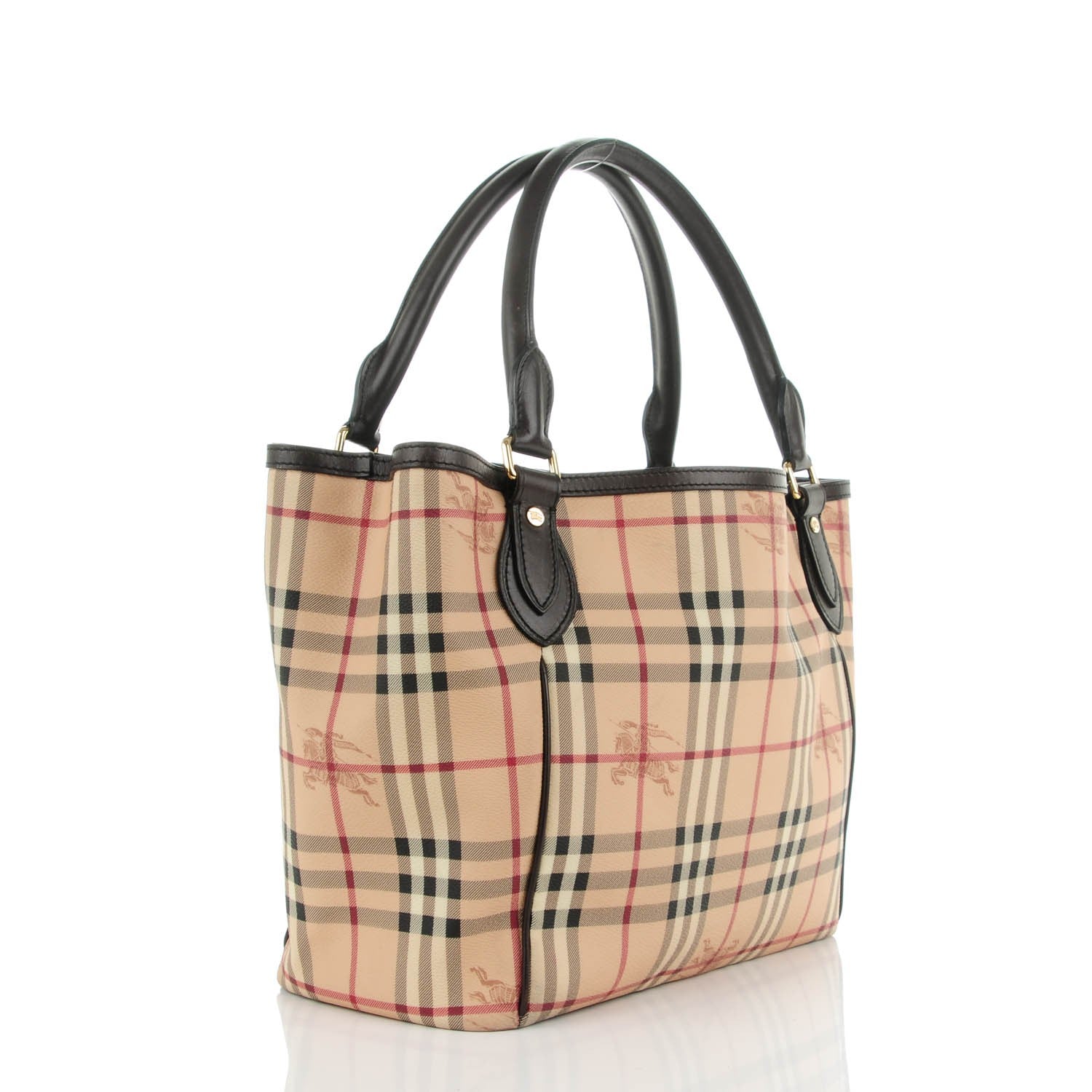 Burberry Haymarket Check Medium Tote Chocolate 3 of 9