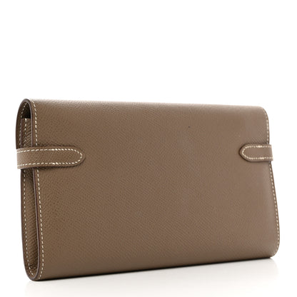 Hermes Epsom Kelly Longue Wallet Etoupe 3 of 8
