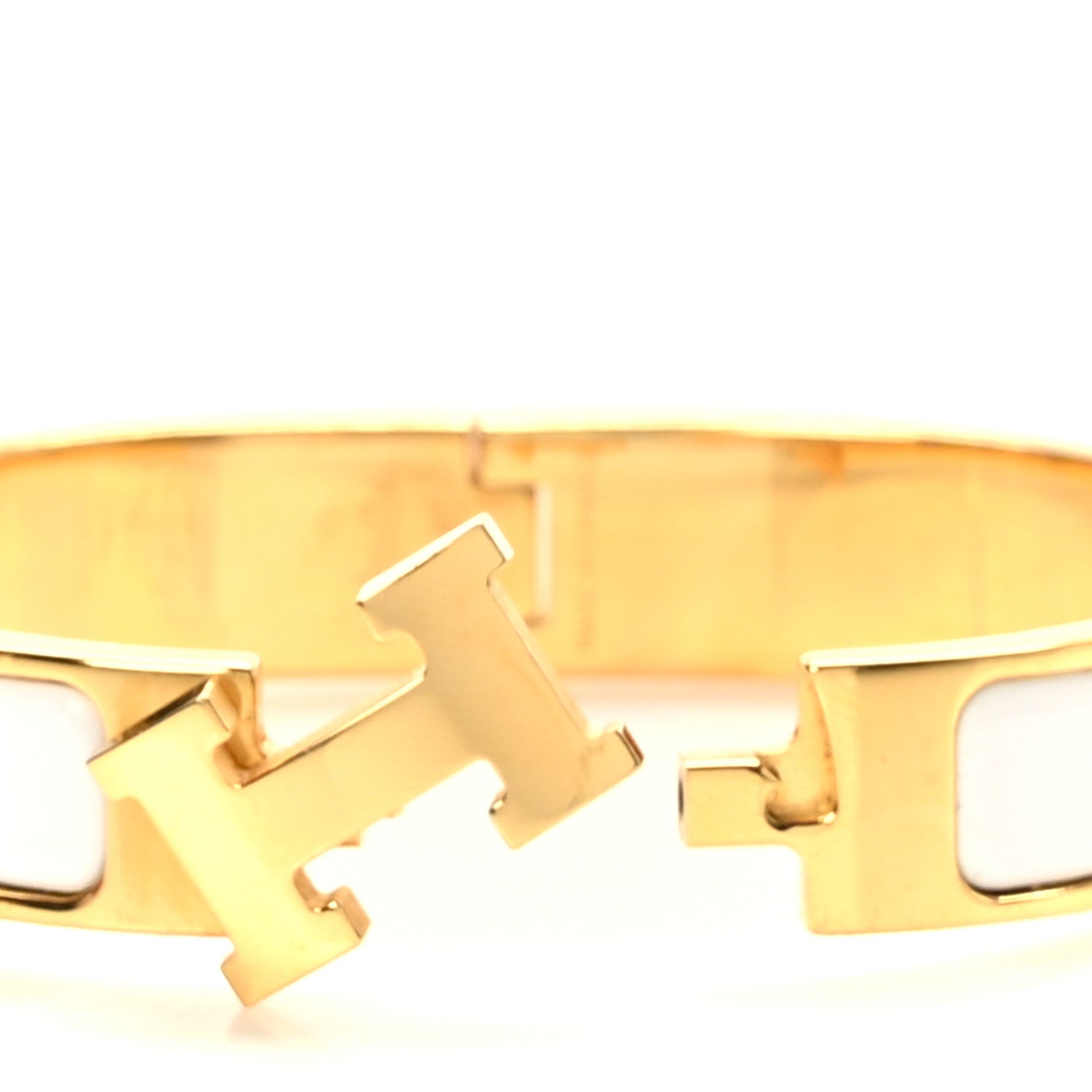 Hermes Enamel Narrow Clic Clac H Bracelet PM White 4 of 6