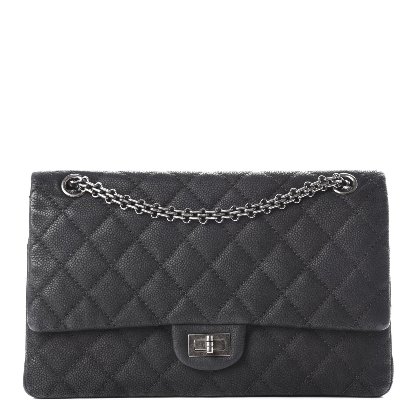 Iridescent Caviar Quilted 2.55 Reissue 226 Flap Black