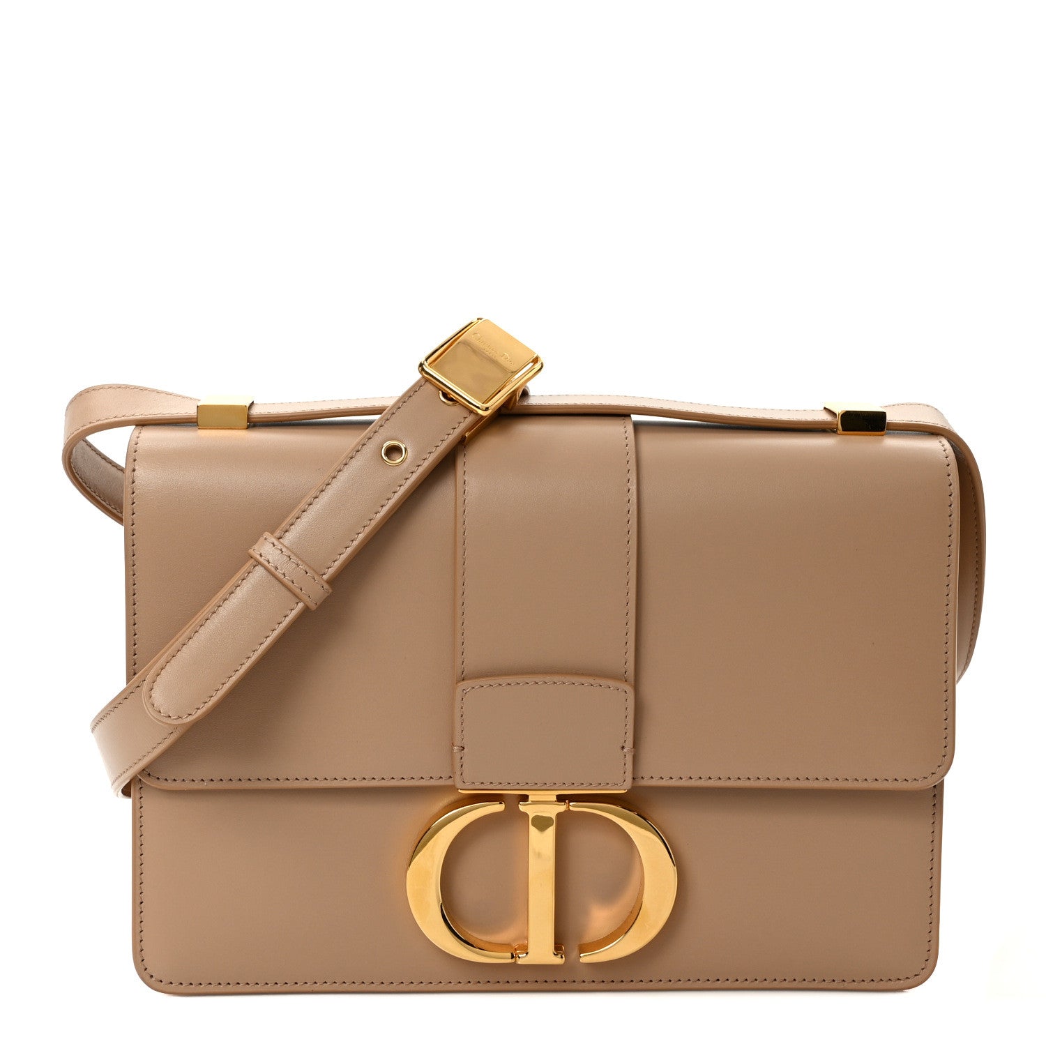 Christian Dior Box Calfskin 30 Montaigne Flap Bag Raw Beige 1 of 8