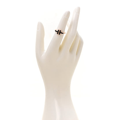 Tiffany 18K Rose Gold Black Onyx T Wire Ring 49 5 2 of 5