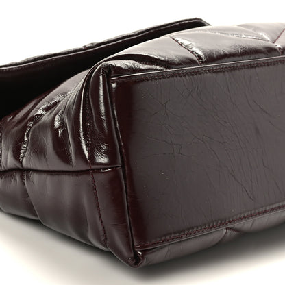 Saint Laurent Patent Quilted Small Loulou Puffer Monogram Chain Satchel Barolo 8 of 9
