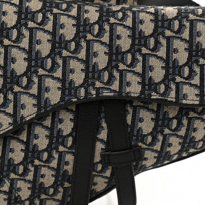 Christian Dior Oblique Mens Saddle Bag Blue 7 of 9
