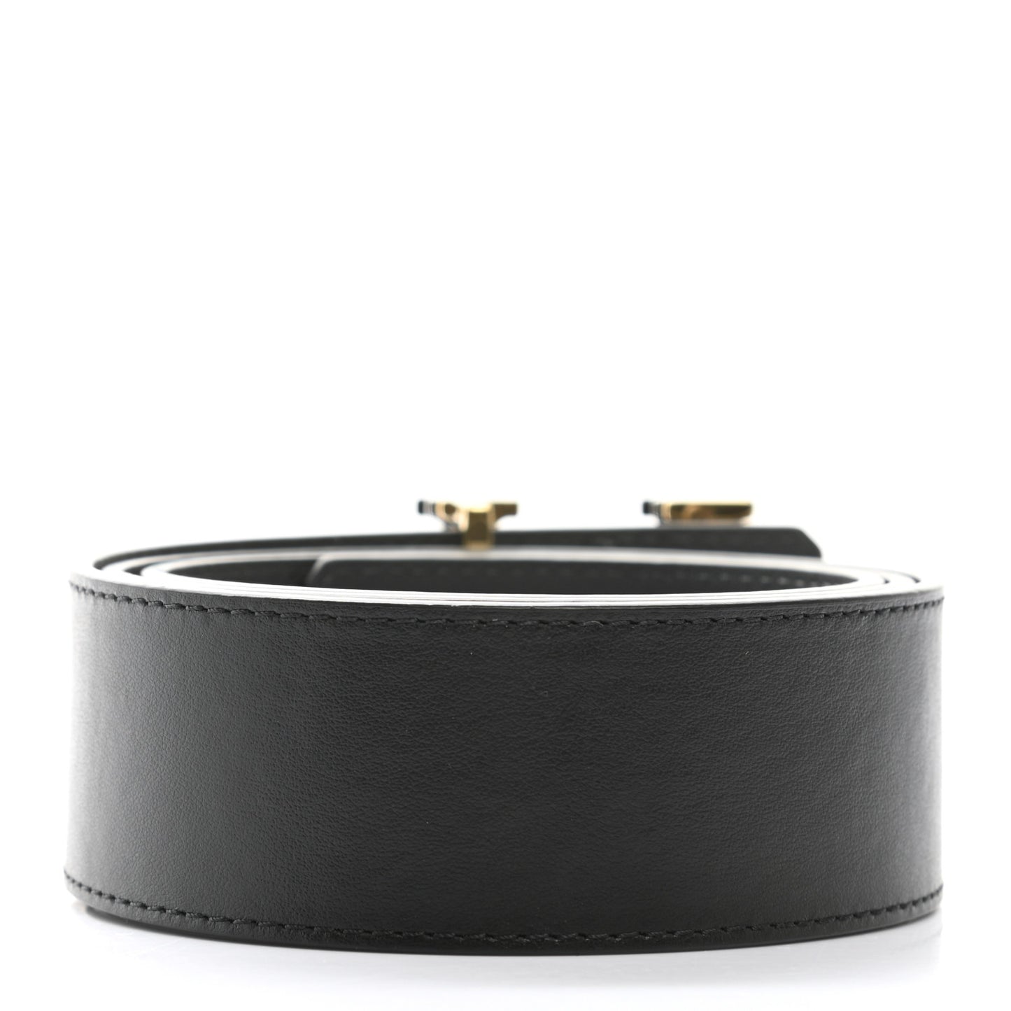 Calfskin 45mm LV Capucine Initiales Belt 85 34 Black Grey