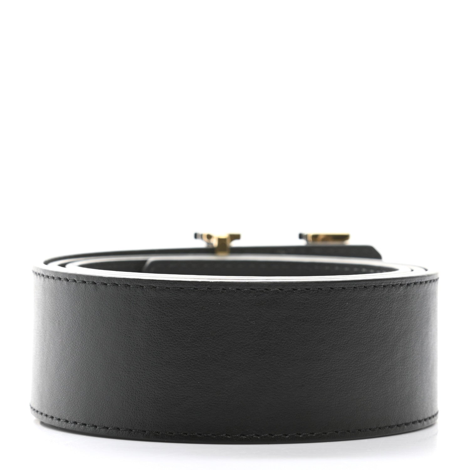 Louis Vuitton Calfskin 45mm LV Capucine Initiales Belt 85 34 Black Grey 2 of 5