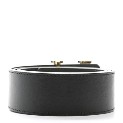 Louis Vuitton Calfskin 45mm LV Capucine Initiales Belt 85 34 Black Grey 2 of 5
