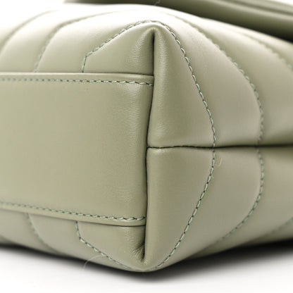 Saint Laurent Calfskin Y Quilted Monogram Toy Loulou Crossbody Bag Light Sage 11 of 12